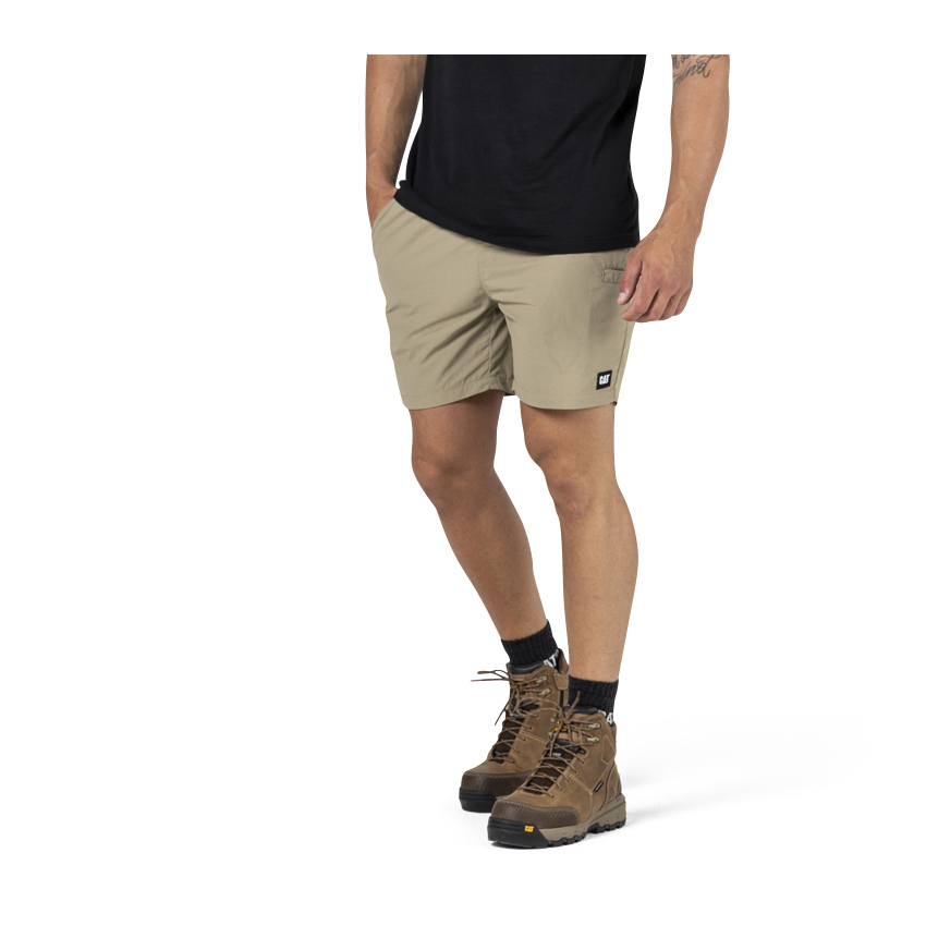 Caterpillar Nylon - Mens Shorts - Khaki - NZ (489DSBJFR)